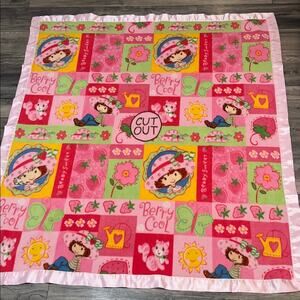 Colorful Strawberry Shortcake Patchwork Blanket